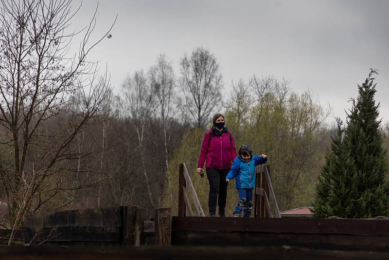 Hned první den po otevření dorazili do doubravského dinoparku první návštěvníci. Nízká, přesto s ohledem na počasí chvályhodná návštěva udělala vedení zábavního parku radost.