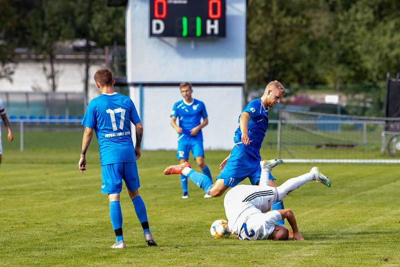 Zápas 4. kola fotbalové I.A třídy, skupiny B, Horní Suchá - Stonava 0:4.