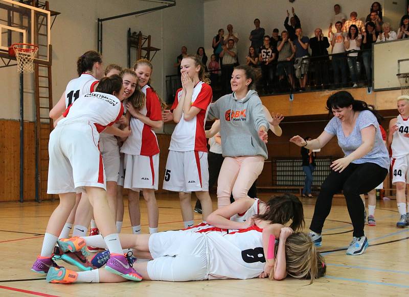 Radost mladých basketbalistek byla obrovská.