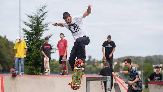 Skateboarding.