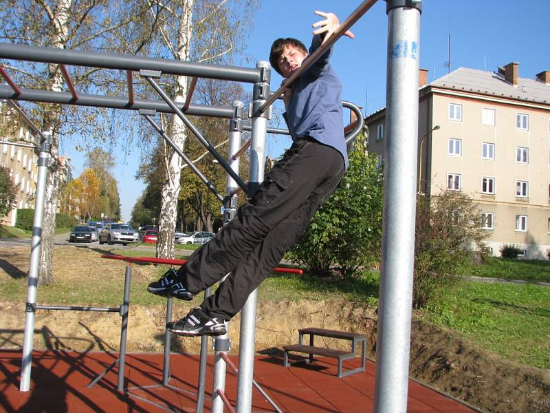 Workoutové cvičiště v centru Havířova. 