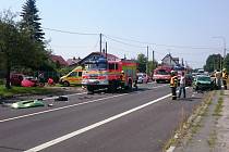 Tragická dopravní nehoda v Horní Suché. 