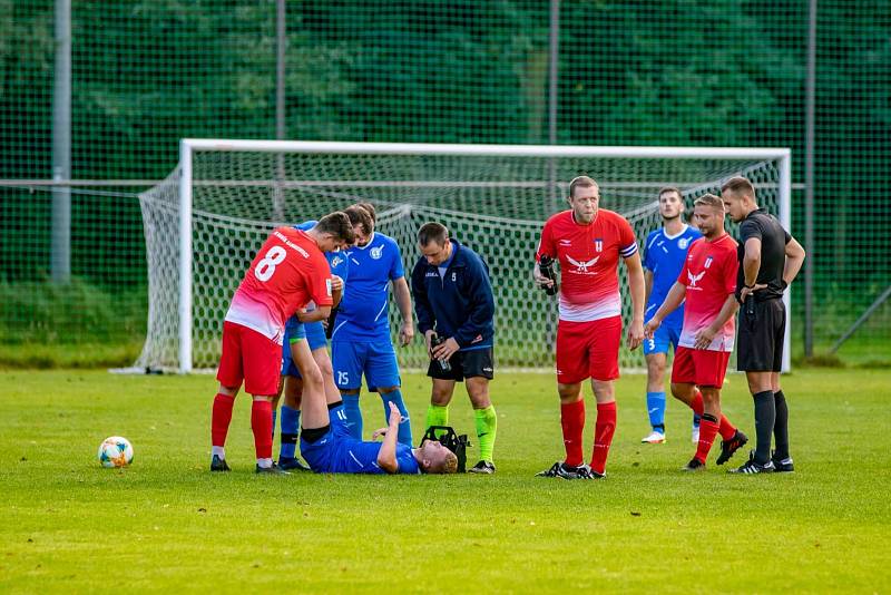 Zápas 6. kola I.A třídy, skupiny B, Horní Suchá - Baník Albrechtice 2:0.