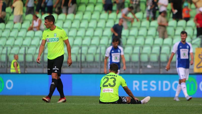 Karviná (v zeleném) - Mladá Boleslav 3:4.