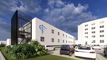 Karvinská hornická nemocnice postaví nový chirurgický pavilon, vizualizace, červenec 2023.