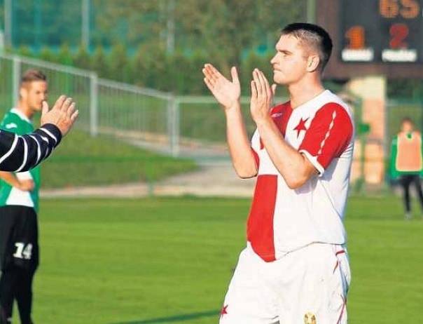 Jarmil Kopel v dresu orlovské Slavie. Zde hrál dlouho divizi.