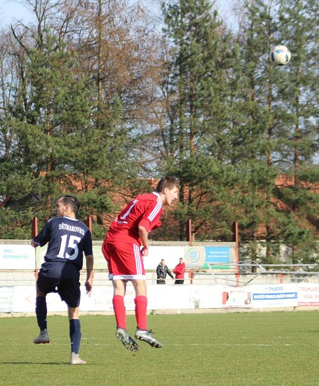 Derby. Dětmarovice (v modrém) si doma poradily s Orlovou.