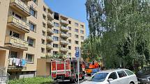 Požár s nálezem těla, byt Český Těšín, pondělí 20. června 2022.