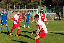 Zápas 16. kola krajského přeboru Slavia Orlová - Český Těšín 1:2.