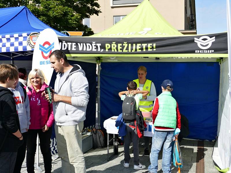 Páteční program Týdne mobility v centru Havířova.