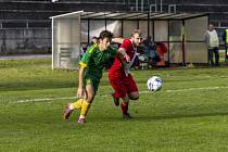 Zápas 14. kola krajského přeboru Slavia Orlová - Dolní Datyně 4:2.