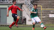 Karvinští fotbalisté (zelené dresy) v přípravě s Gliwicemi.