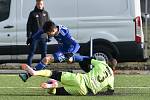 Fotbalové derby Baník Ostrava (modré dresy) - MFK Karviná 1:1.