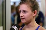 Michaela Wojaczková při interview.