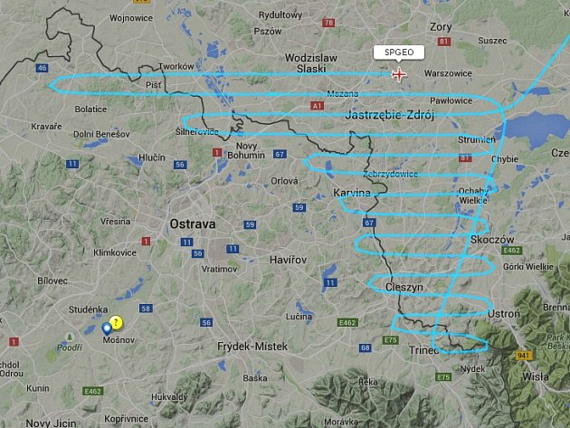 Na česko-polskou státní hranicí létalo snímkovací letadlo. 