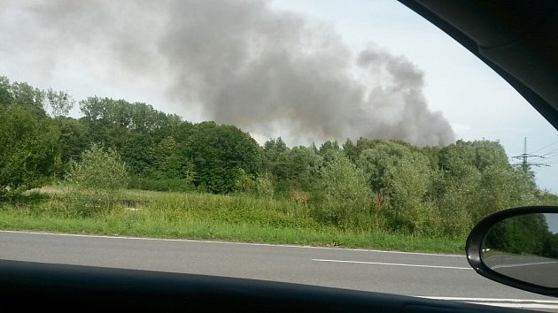 Požár skládky Depos v Horní Suché. 