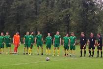 Zápas 7. kola krajského přeboru Dolní Datyně - Slavia Orlová 3:1.