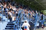 Havířovští fotbalisté (v modrém) přehráli Nový Jičín 2:0.