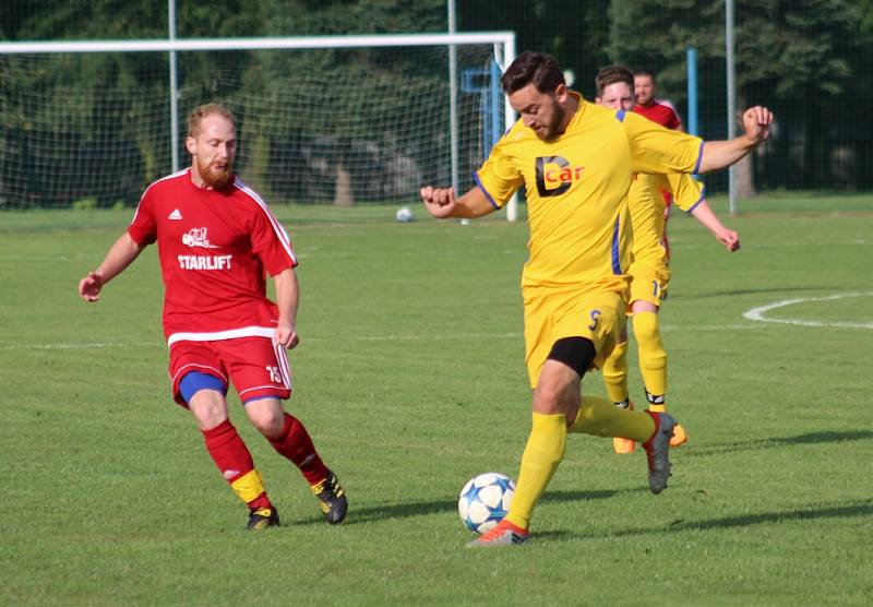 Derby Věřňovice - Dolní Lutyně (ve žlutém).