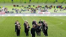 Slavnostní otevření fotbalového stadionu v Karviné. 