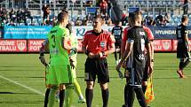 Karvinští (v zeleném) prohráli v Budějovicích 0:3.