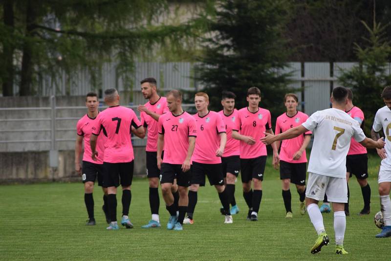 Zápas 21. kola fotbalové divize F Dětmarovice - Havířov 0:3 (7. května 2022). Foto: MFK Havířov/Viktorie Mrázová