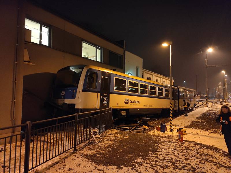 Vykolejení vlaku v Českém Těšíně, únor 2023.