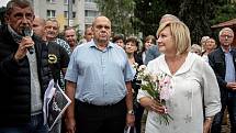 Andrej Babiš na návštěvě Moravskoslezského kraje, 24. srpna 2022, Orlová. Alena Schillerová.