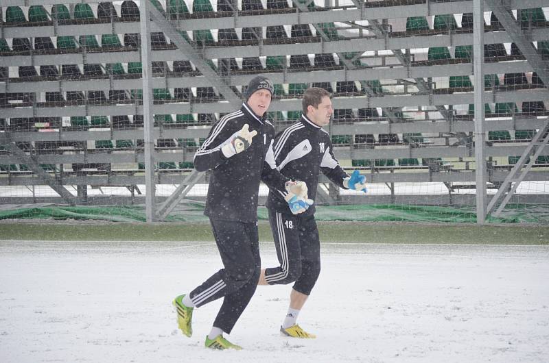 Příprava karvinských fotbalistů.