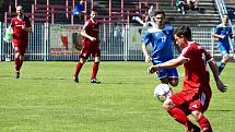 Havířovští fotbalisté (v modrém) přehráli Nový Jičín 2:0.