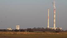 Dolní Lutyně. Pohled na Elektrárnu Dětmarovice