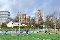 Přípravný zápas fotbalistů Slavia Orlová - MFK Vítkovice 2:3 (24. 2. 2024 na UT v Orlové).