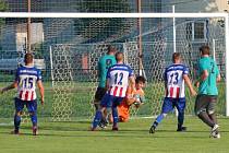 Zápas 2. kola fotbalové I.A třídy, skupiny B, Baník Albrechtice - Jablunkov 1:1.