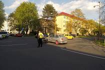 Nehoda v křižovatce Národní třídy s Lipovou ulicí v Havířově.