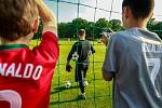 Fotbalový trénink bohumínských fotbalistů s brankářem Tomášem Vaclíkem. Na fotografii Tomáš Vaclík.