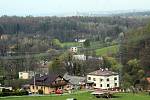 Stanislavice. Od roku 1975 součást Českého Těšína. Pohled na obec z nejvyššího bodu.