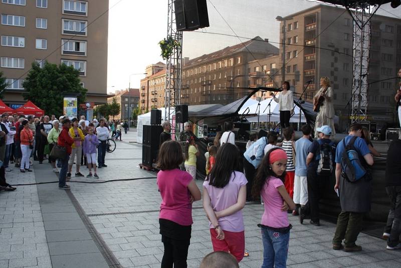 Májové oslavy v centru Havířova. 