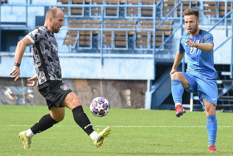 Havířovští fotbalisté (v modrém) si poradili s Polankou 4:2.