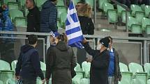 Mladí Češi (v červeném) remizovali s Řeckem 1:1.