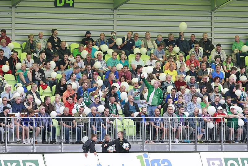 Slavnostní otevření fotbalového stadionu v Karviné. 