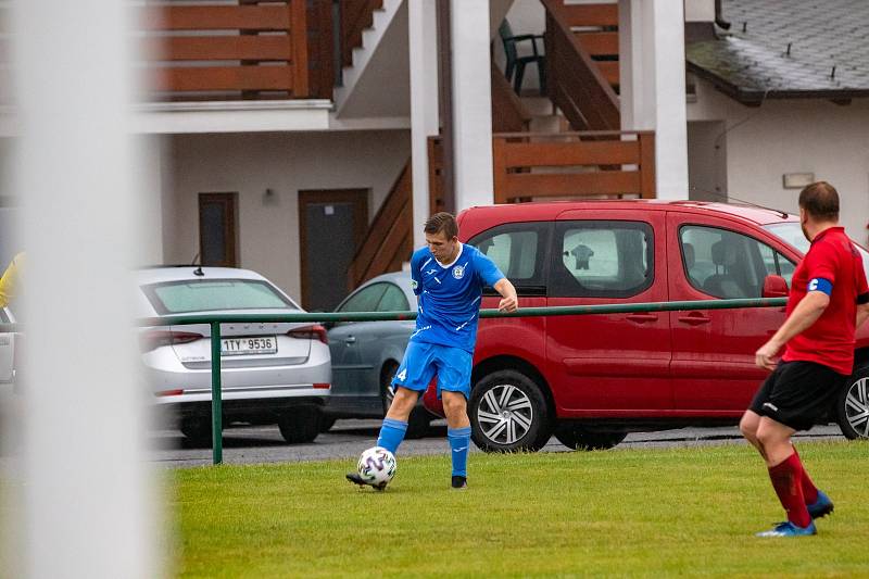 Zápas 3. kola fotbalové I.A třídy, skupiny B, Bystřice - Horní Suchá 0:0.