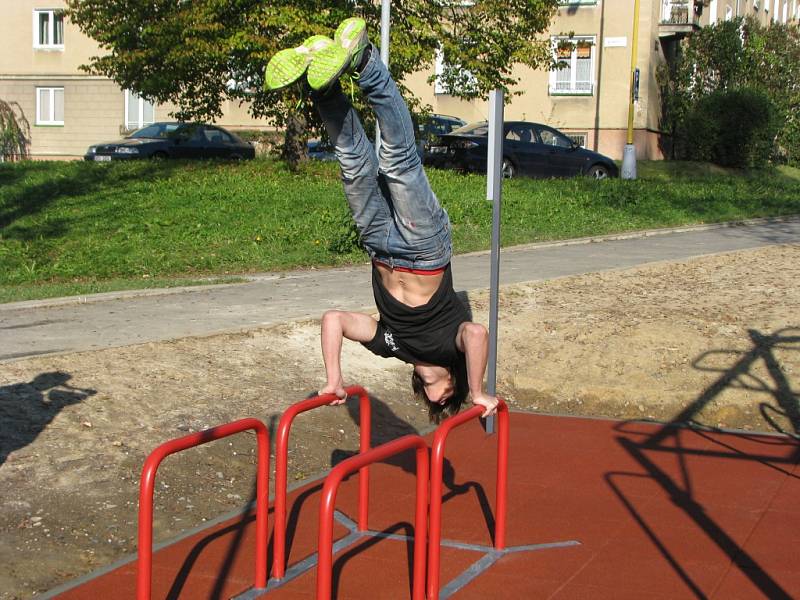 Workoutové cvičiště v centru Havířova. 