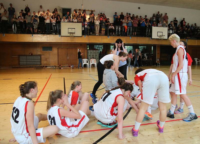 Radost mladých basketbalistek byla obrovská.