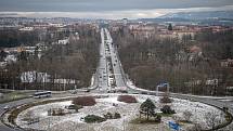 Pohled na město Havířov, 3. února 2021.