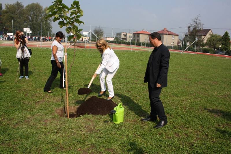 Nové sportoviště Střední školy v Prostřední Suché. 