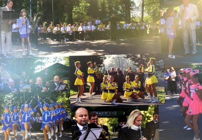 Výstava v OC Elan v Havířově věnovaná jubileu Hornické kapely ze Stonavy.