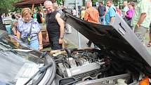 Setkání řidičů starých aut a motocyklů v Bohumíně, které pořádal Veteran car club Ostrava v sobotu 3. srpna 2019.