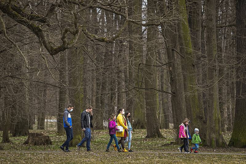 Park Boženy Němcové, 27. března 2021 v Karivné.