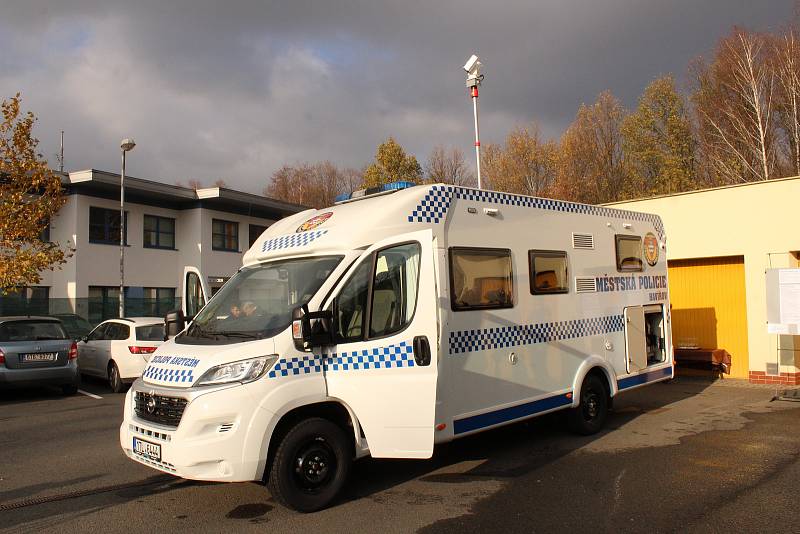 Mobilní služebna Městské policie v Havířově.