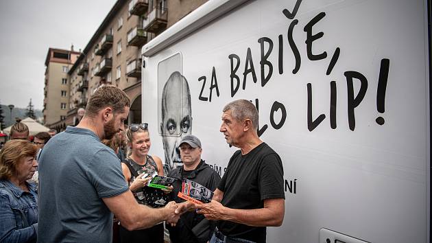 Andrej Babiš na návštěvě Moravskoslezského kraje, 24. srpna 2022, Třinec.
